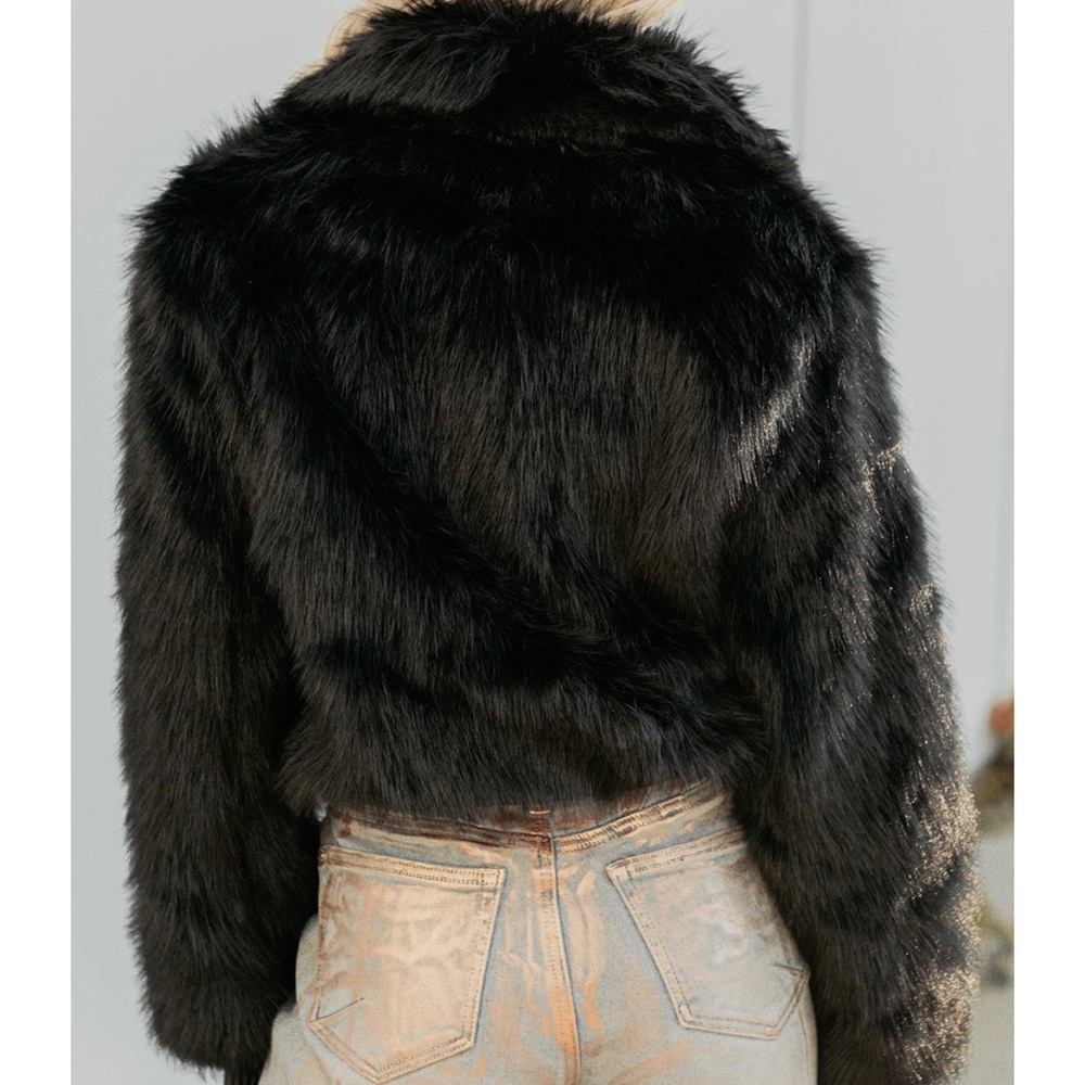HYFVE Black Faux Fur Jacket - Picture 2 of 3